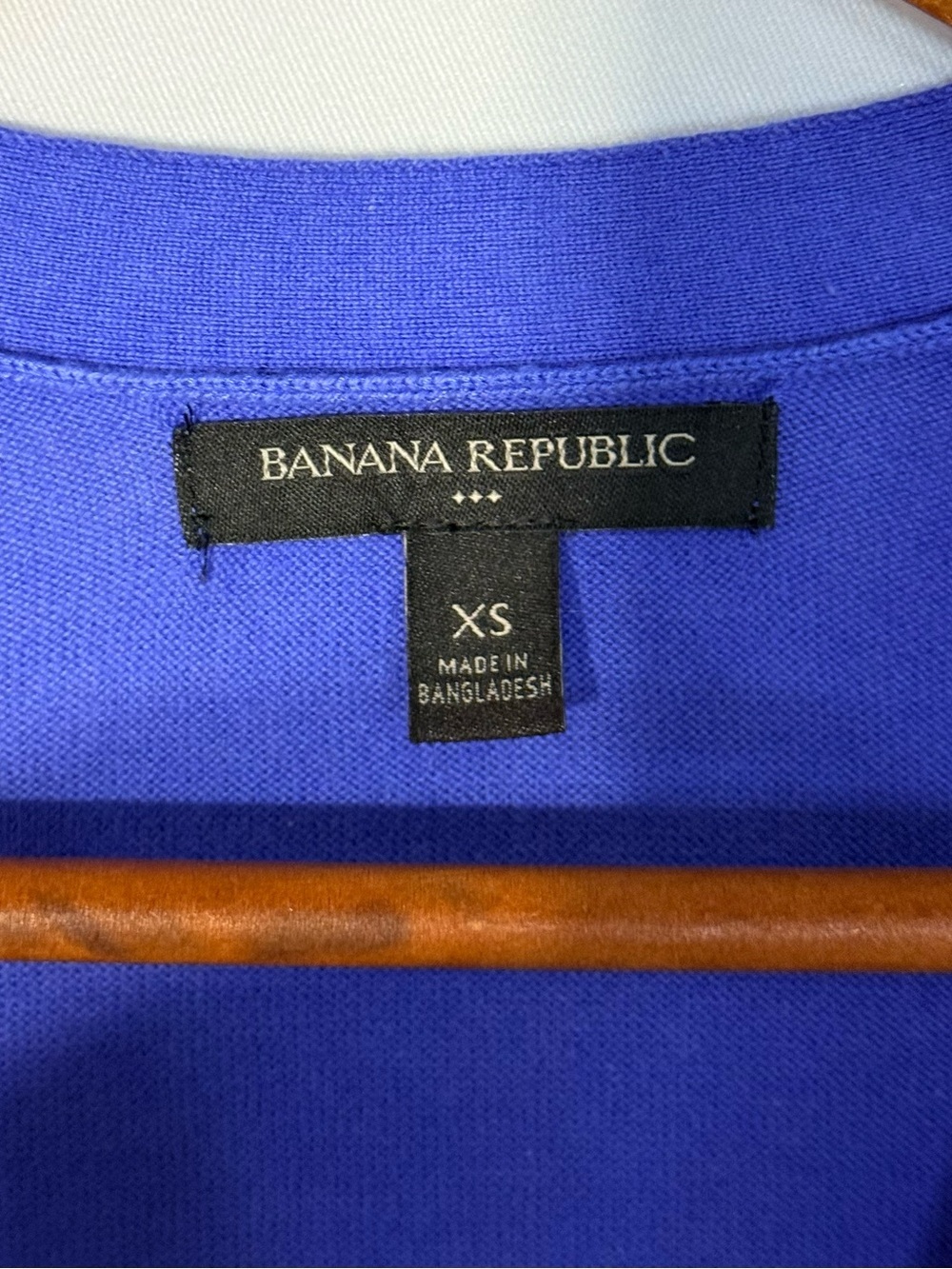 Banana Republic Blue Button Front Lightweight Cardigan XS - Picture 4 of 7